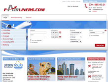 Tablet Screenshot of fairliners.com